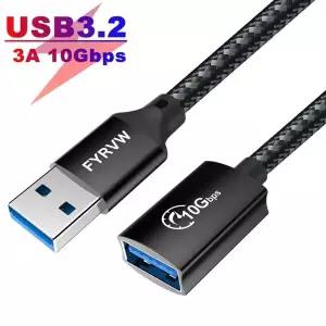 USB 연장 케이블 10Gbps 연장 케이블 USB3.2 USB3.0 PC 키보드용 플래시 드라이브 웹캠 게임패드 데이터 US
