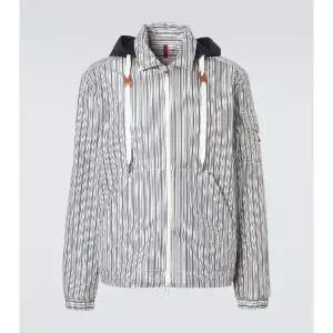 몽클레어 Havas 스트라이프 코튼 블루종 재킷 TP573946293