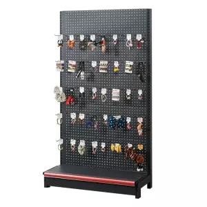 스탠드형 타공판 선반 회전 단면 메인 흰색 파티션 사무실 프레임 철판걸이 90x40x135