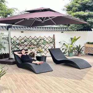 야외 라탄 썬베드 테라스 정원 해변 테이블 풀빌라 호텔 세트 휴식용 비치