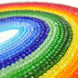 2 3 4 6 8mm 체코 투명 유리 구슬 45 색상 플랫면 처리 된 크리스탈 느슨한 스페이서 비즈 보석 만들기 팔