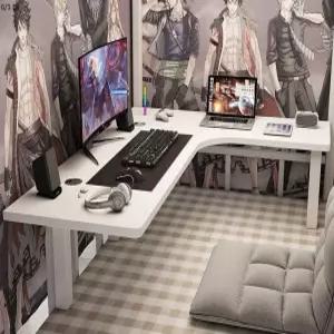 좌식 기역자 공구 책상 학생 코너 대학생 게이밍 ㄱ자형 테이블 ㄱ자 컴퓨터 낮은