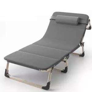 플라스틱 선배드 간이 1인용 침대 회색 태닝 휴대용 접이식