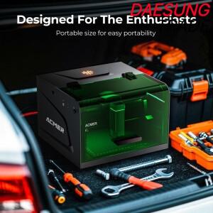 ACMER K1 휴대용 미니 레이저 조각기 CNC 블루투스 기계 DIY 로고 마킹 페인트된 개 목걸이 종이 가죽 나무