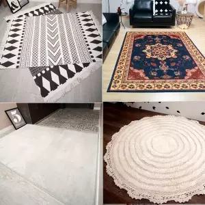 사각 극세사 순면 러그 거실카페트 원형 카페트