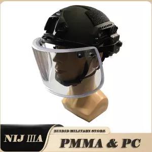 바이크 오토바이 반모헬맷 탄도 Picatinny Railed 전술 헬멧 군용 방탄 바이저용 페이스 실드 NIJ 3A