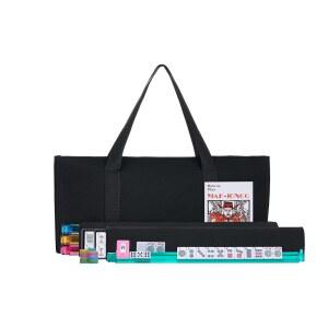 C&H 솔루션 166 타일 아메리칸 마작 세트 블랙 소프트 백 4 컬러 푸셔 / 랙 이지 캐리 웨스턴