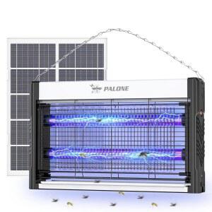 PALONE 태양광 버그 재퍼 야외 USB 충전식 UV 모기 3M 케이블이 있는 8W 패널 플라이 야외용 4000V 실내 전기 파티오 뒷마당 발코니