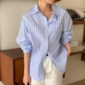 |CCH431D|여성용 여름 스트라이프 루즈핏 셔츠
