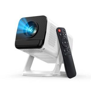 WiFi 블루투스가 지원되는 미니 프로젝터 네이티브 1080P 200ANSI 휴대용 안드로이드 14 스마트 시스템 자동 키스톤 보정 HDMI/USB/TV Stick과 호환 210 회전 비디오