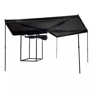 차량용 자동차 270도 사이드 슬라이드 텐트 블랙 타프 방수 용품