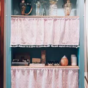 바란스 가리개 커튼 인테리어 레이스 창문 린넨 가리개 커튼 가림막 작은