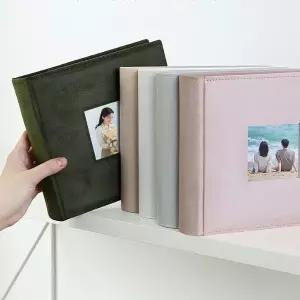 웨딩 사진 앨범 접착식 레트로 가족사진 대용량 사진 앨범 포토북 수제 선물용 폴라로이드 기록용 포켓