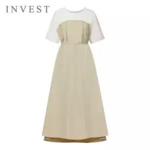 [인베스트] 클래식 배색 스트링 롱 원피스_IN6M1OP3351