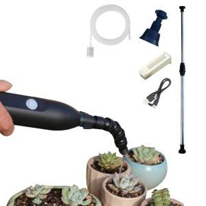 실내 식물 물주기용 휴대용 전기 분무기 다육식물 소형 화분 16피트 실리콘 튜브가 있는 작은 선인장 하우스 식물에 천천히 롱 스파우트 물주기