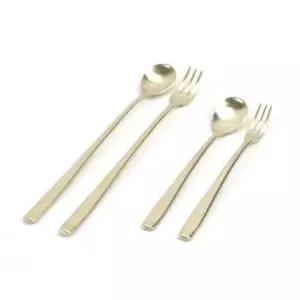 4종 택1 단품 포크/스푼 롱 숏 티타늄 포크 과일 티포크 디저트 떡