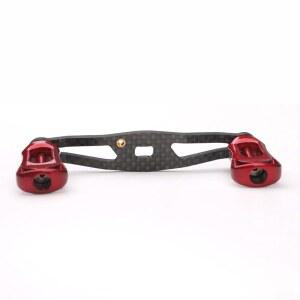 고무 손잡이가 있는 탄소 섬유 낚시 릴 손잡이 가벼운 왼쪽 오른손 교체 부품(빨간색)