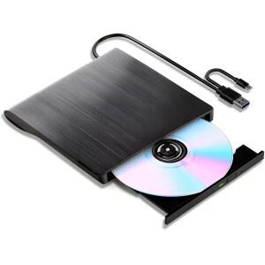 구박스 외장 블루레이 버너 6배속 BD-RE 라이터 & 3D 플레이어 USB 3.0 Type-C 휴대용 광학 드라이브 노트북 데스크탑 PC용 CD/DVD 리더 Windows 11 /10 /Mac OS /Linux와 호환 가능