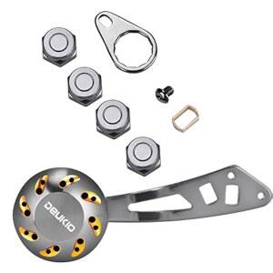 디오체 전동 손잡이 손잡이, 금속 낚시 릴 교체 그립 부품(카키)