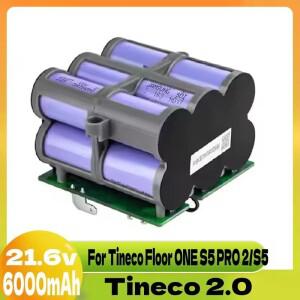 새롭게 업그레이드된 21.6V 6000mAh 충전식 리튬이온 배터리 티네코 FLOOR ONE 2.0 S5 PRO 2 스마트 스팀