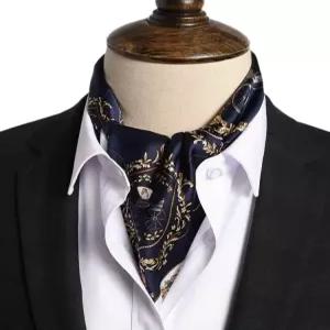 레트로 실크 머플러 남자 정장 남성 스카프 비즈니스