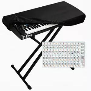 KCLONGYIHG 88키 피아노 건반 먼지 커버 음악 방진 탄성 전자 키보드 내구성 있는 신축성과 드로스트링