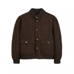 마에스트로 남성 25FW 다크 브라운 인조 스웨이드 블루종 MAJU5C001W3