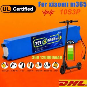 업그레이드 VAVF 10S3P 36V 120000mAh 전동 스쿠터 배터리 팩 18650 리튬 M365 36v