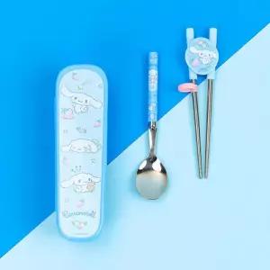 산리오 스텐 젓가락스푼글라이더케이스세트 2단계 시나모롤 유아 어린이 유치원 교정용젓가락 수저세트