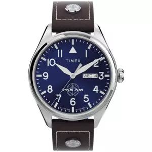 타이맥스 X 팬암 데이데이트 워치 청판/브라운 스트랩_140577