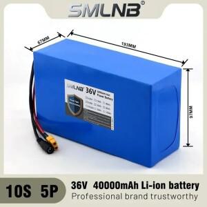 10S5P 36V 40000mAh 전동 스쿠터 리튬 배터리 18650 팩 40Ah