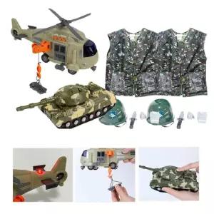 유치원 군인의상 조끼 모자 헬리콥터 탱크 역할놀이 직업알기 연극