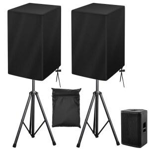 [미국배송] PA/DJ 전원 스피커용 EEEKIT 2팩 12인치 스피커 커버 드로스트링 및 보관 가방 포함 실외 방진 방풍 방진 기능