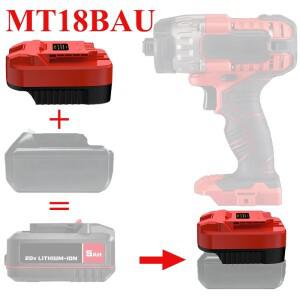 Bauer 20v 도구 용 MT18BAU 변환기 Makita 18v 리튬 이온 배터리 어댑터 파워 드릴로 변환