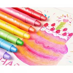 5세아 미술그림 소프트 워셔블 반짝이 크레용 12색 생일선물 어린이