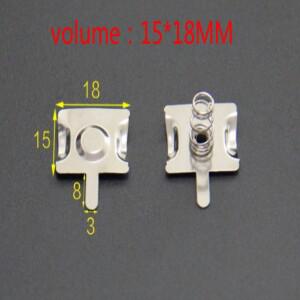 100pcs 18650 배터리 팩 15x18 스프링 접촉 조각 상자 양극 및 음극 단극 batte