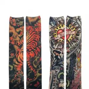 쓸모없는선물 타투팔 팔 여름 문신 운전 자외선차단 슬리브 토시 망사 타투