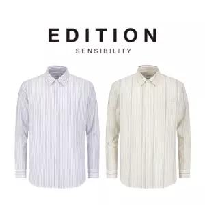 [롯데백화점]에디션 26 SS 남성여름남방 시어서커 투톤 스트라이프 샤츠 2종 1택 NEG2WC1934 DR4488