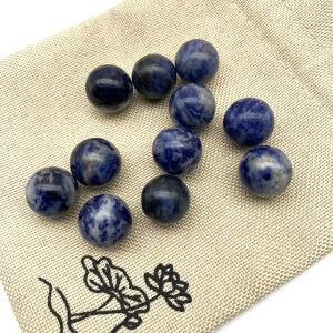 S21 크리스탈 볼 소달라이트 16mm 구슬 치유 차크라 천연 보석 구형 광택 돌 석영 라운드 홈 장식