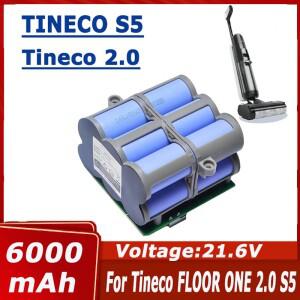 티네코 21.6V 6000mAh 교체 배터리 FLOOR ONE 2.0 S5 PRO 2 스마트 스팀 바닥 청소기 액세서리 부품