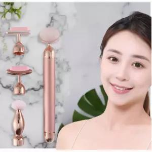 고주파 셀프 마사지기 가정용 전기 탄력 얼굴 페이스 롤러 진동 리프팅 지압