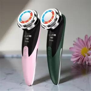 고주파 셀프 마사지기 가정용 전기 탄력 얼굴 페이스 진동 전류 USB충전식