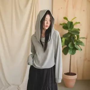 [옷자락]여성 투웨이 후드 오프숄더 캐주얼 맨투맨