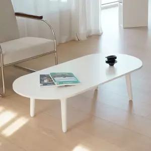 좌식 테이블 디자인 접이식 심플 거실 테이블 원목 그린테이블 공간활용 이동식 휴대용 다용도 타원형 소파