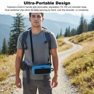 조절 가능 어깨끈과 충격 방지 완전 보호 기능 보스 호환 SoundLink Plus 스피커용 두꺼운 실리콘 케이스