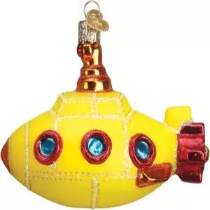 크리스마스 트리를 위한 구세계 그루비 잠수함 유리 날림 장식 수작업 홀리데이 스쿠버 컬렉션