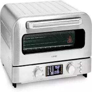 카시아 카운터탑 전기 에어프라이어 피자 오븐 12인치 용량 20L 1800W 최대 750°F 16개의 프리셋 스톤 필