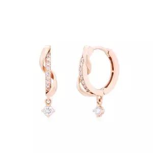 [DIAME]선율 14K골드 랩그로운 다이아몬드 귀걸이 FGDE1313WLAB