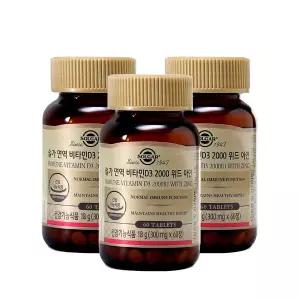 솔가 면역 비타민D3 2000 위드 아연 60정X3개
