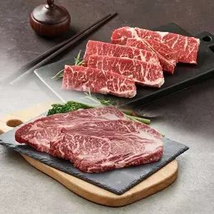 [작심밀도][작심밀도]농협안심한우 1++ 등심200g + 살치살200g / 냉장